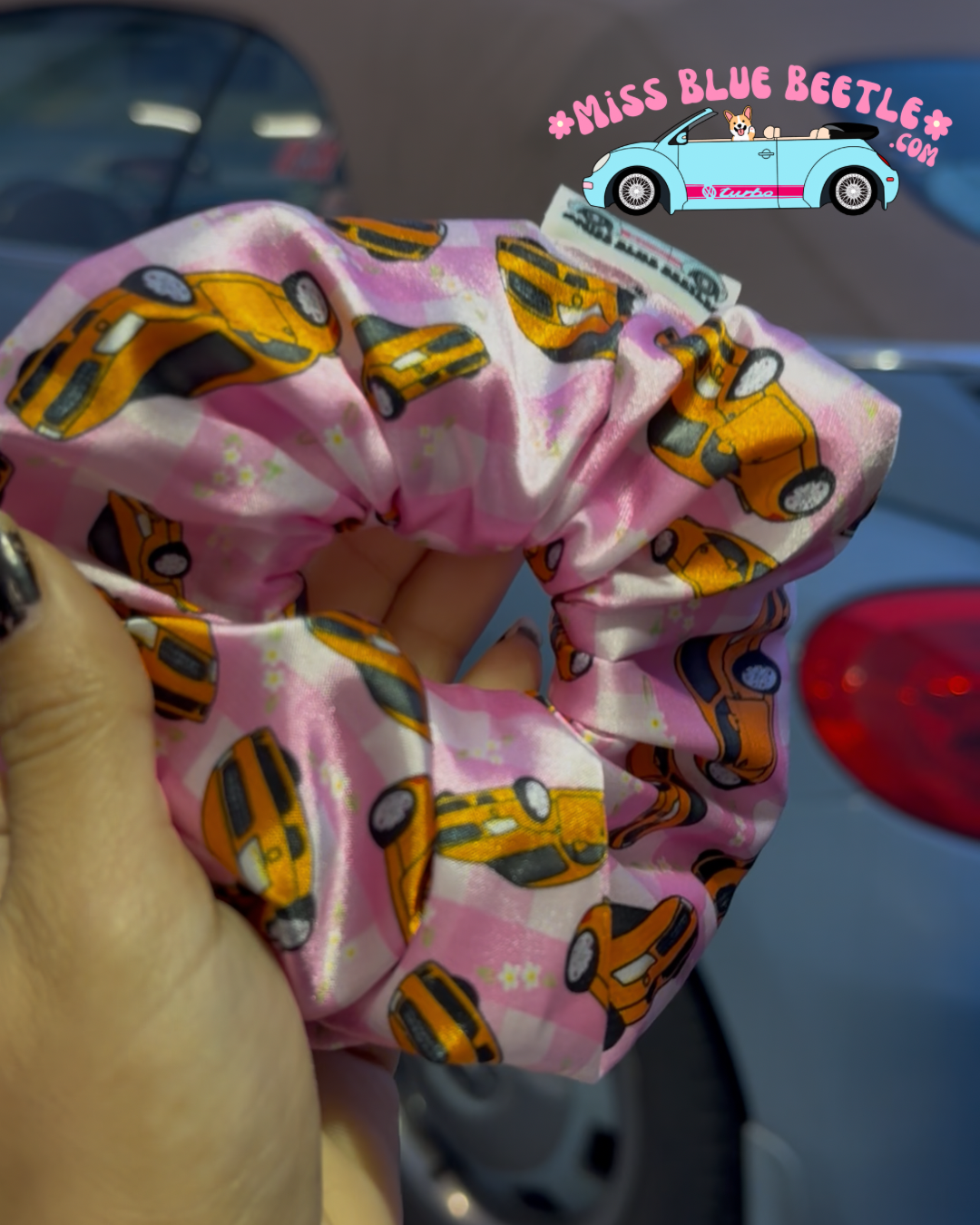 Audi TT satin scrunchie