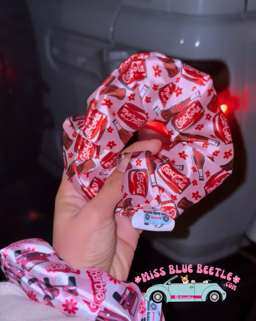 Cola satin scrunchie