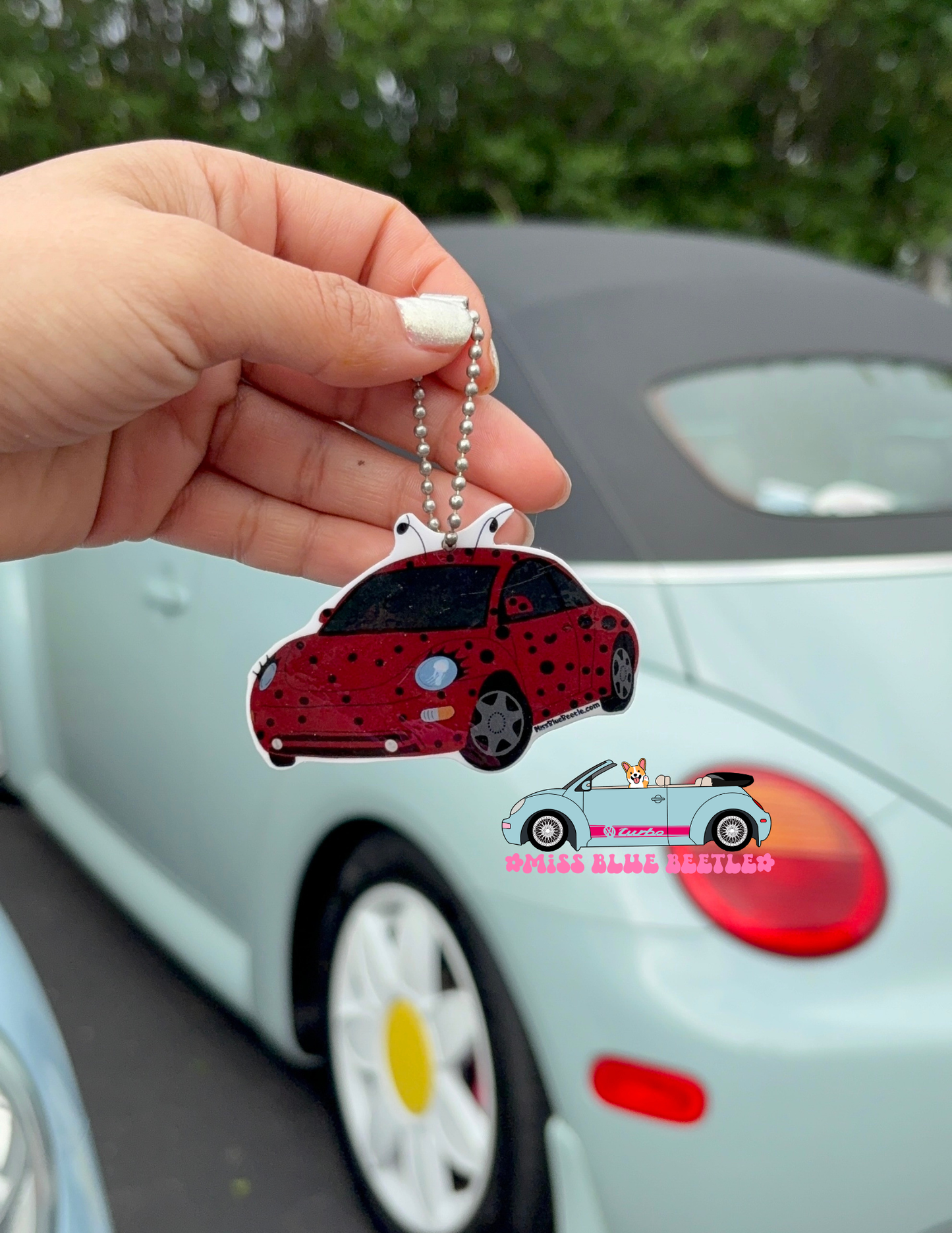 Cutesy ladybug bag charm/keychain