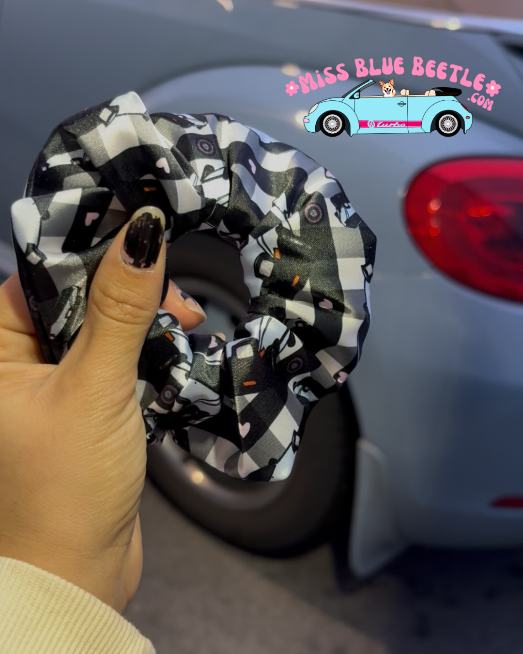 AE86 satin scrunchie