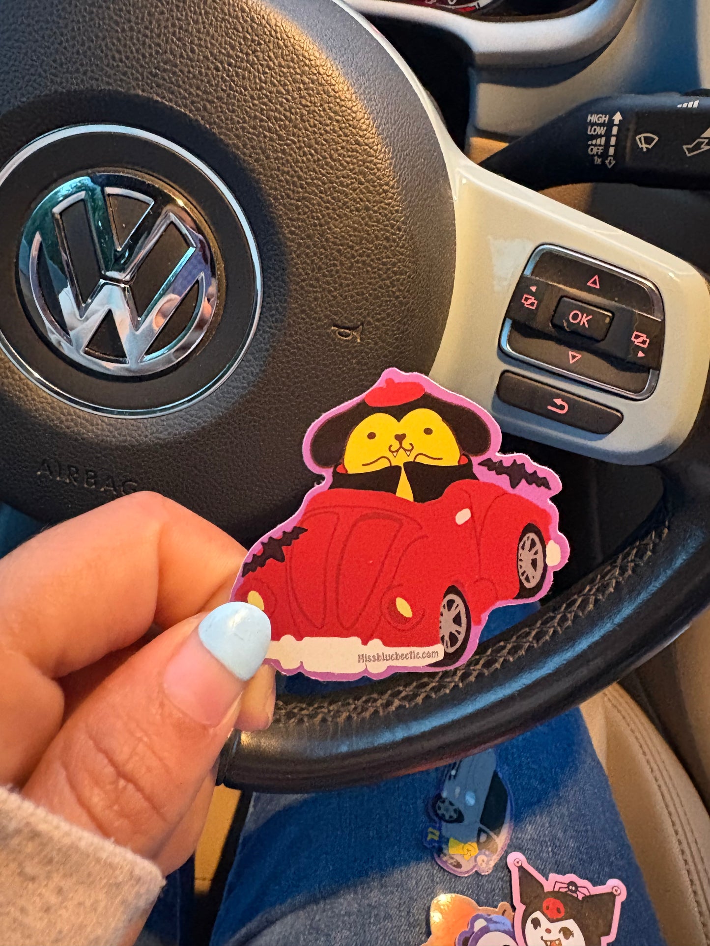 Vampire pompom decal