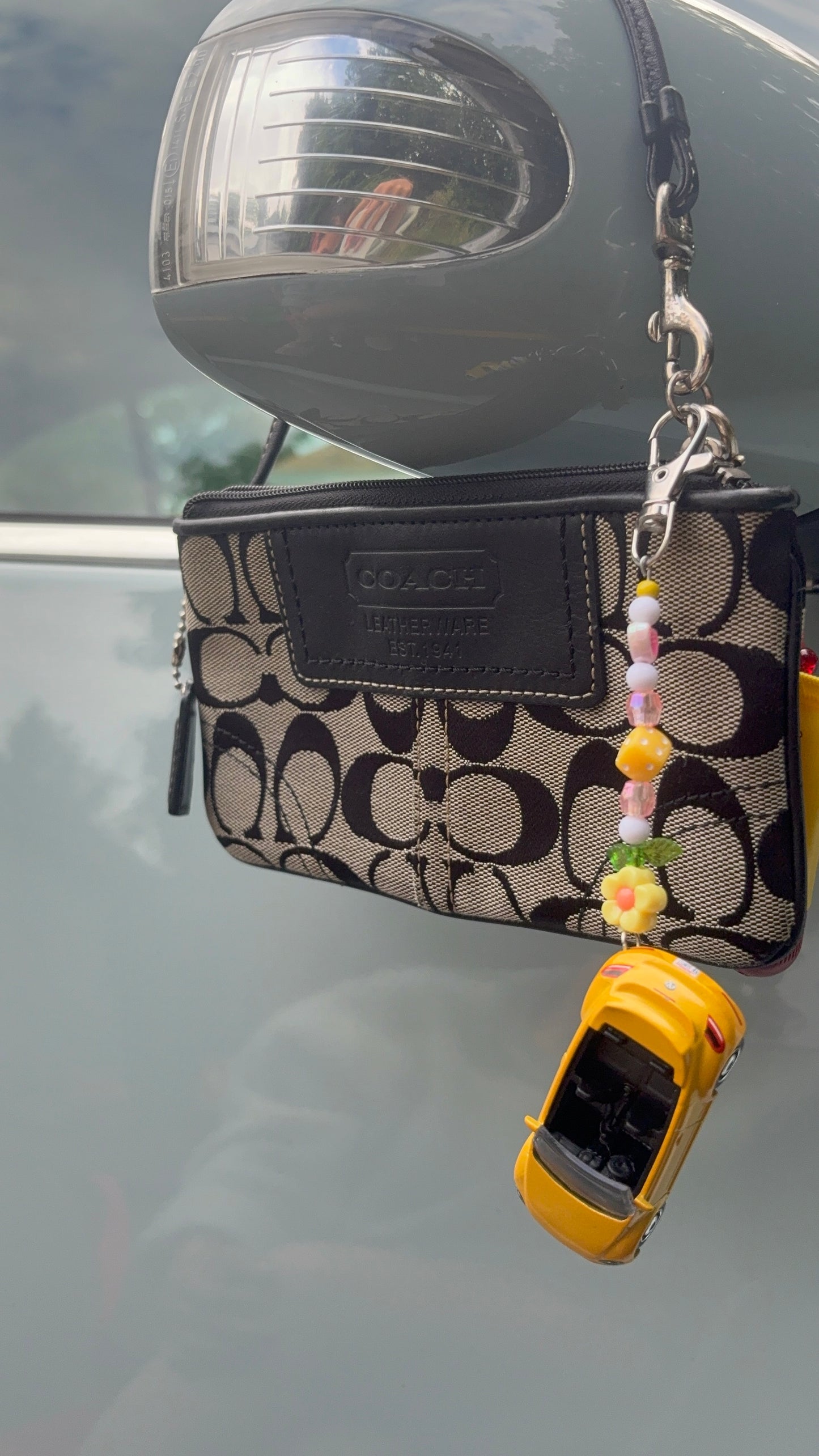 Yellow A5 Punch Buggy Keychain