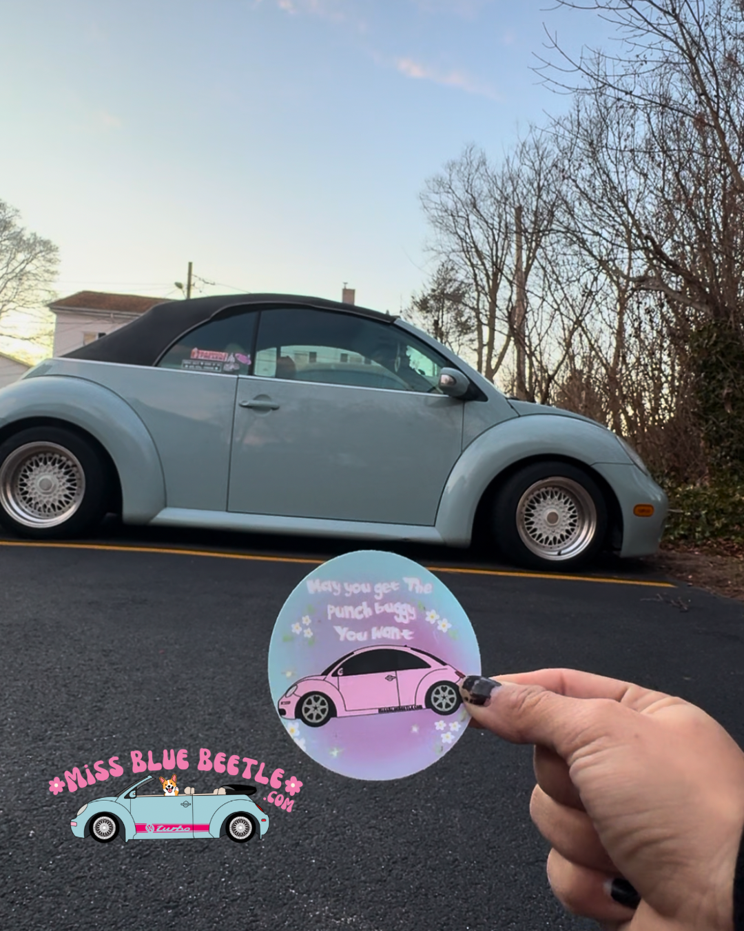 May You Get The Punch Buggy You want Pink Sticker