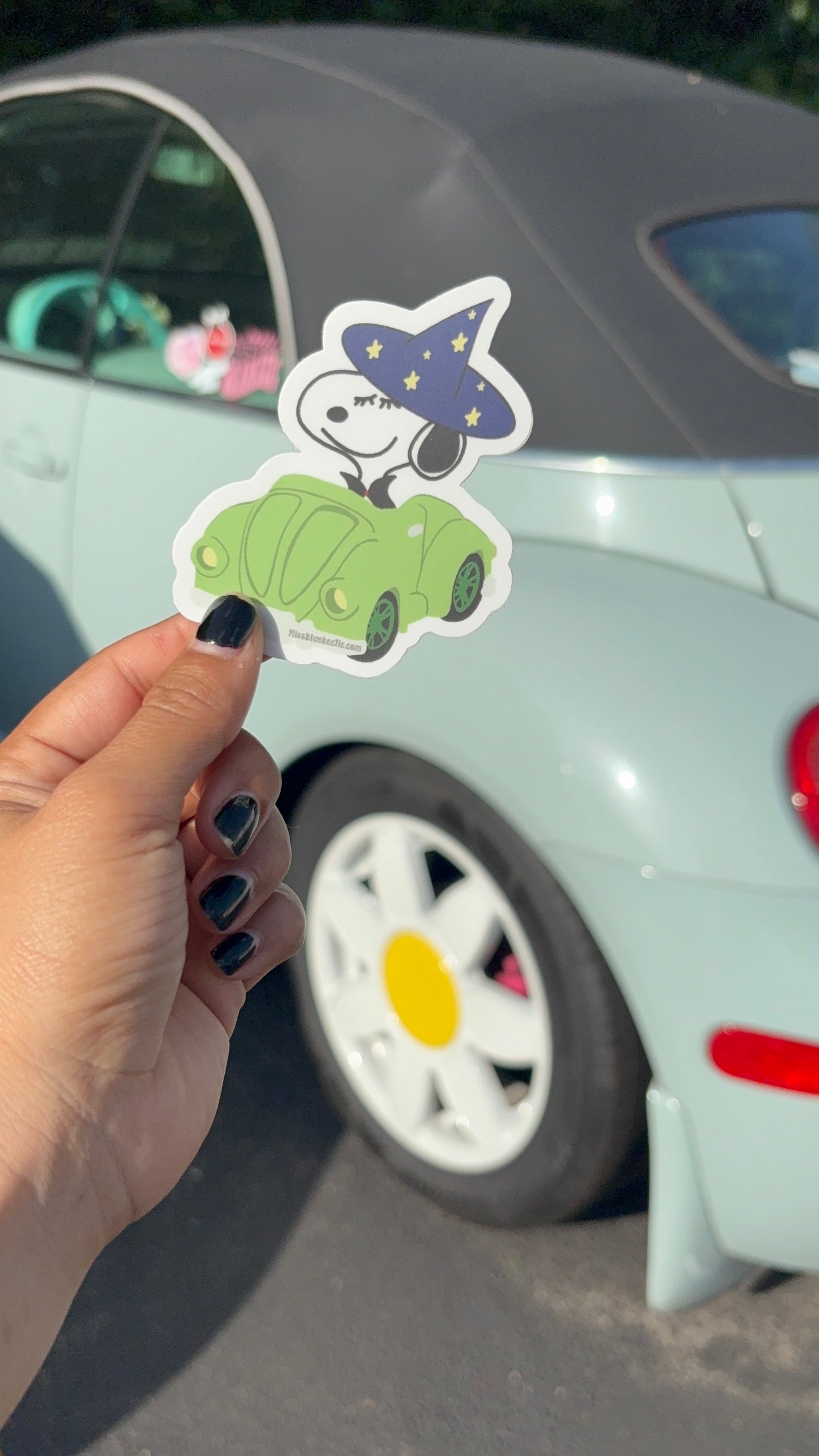 Witchy dog green punch buggy decal