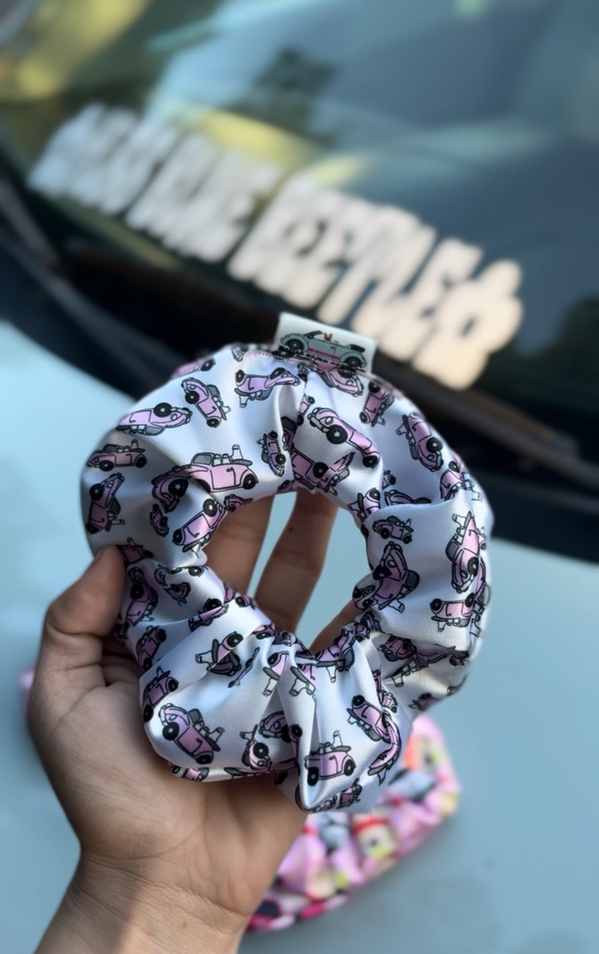 Ghost bug scrunchie