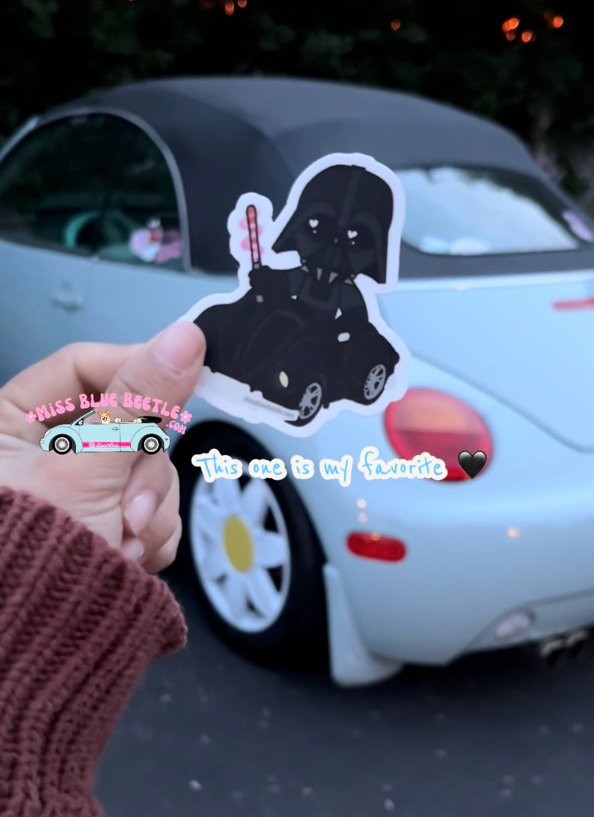 Dark side guy bug weatherproof sticker