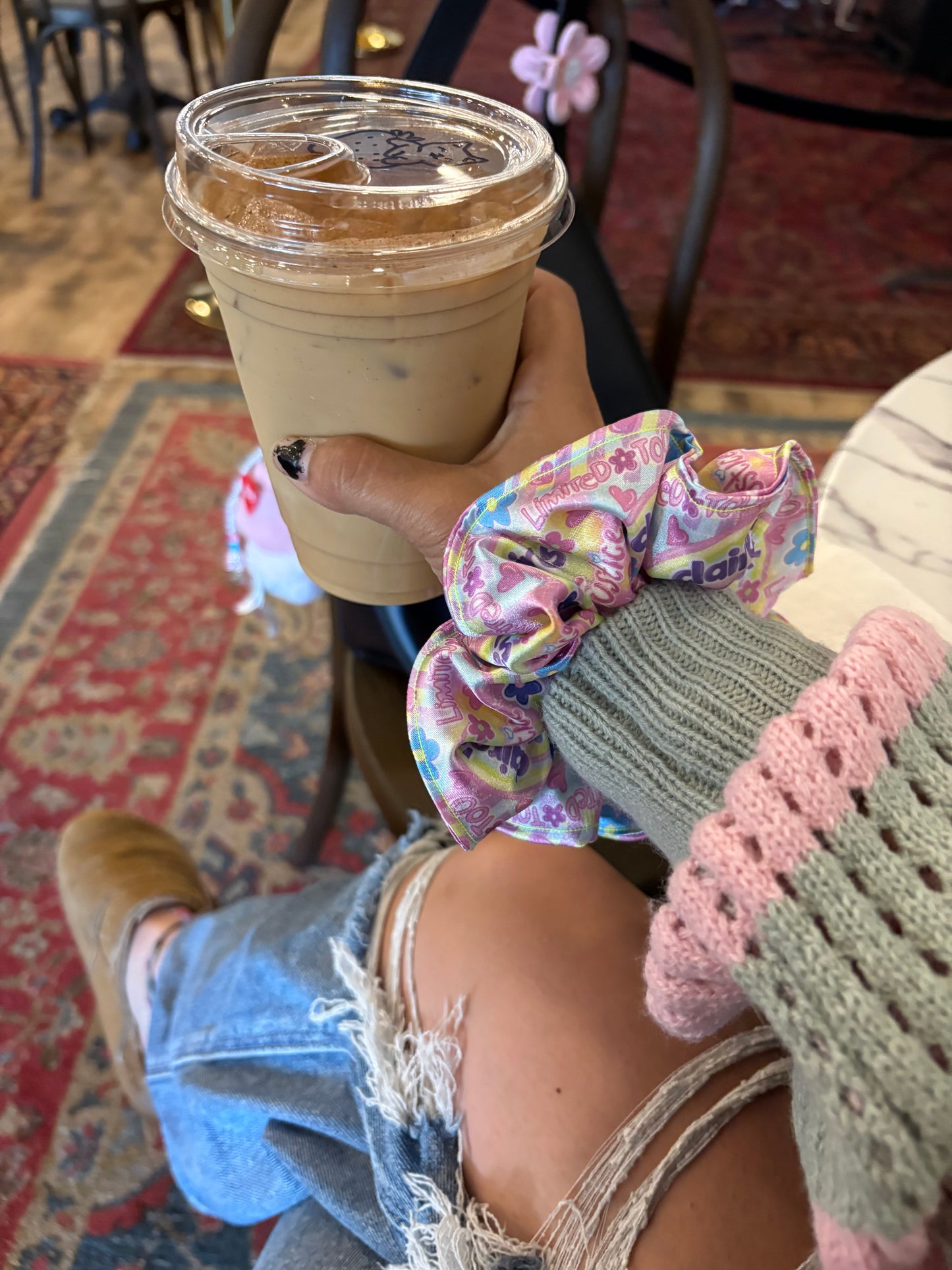 2000s satin scrunchie