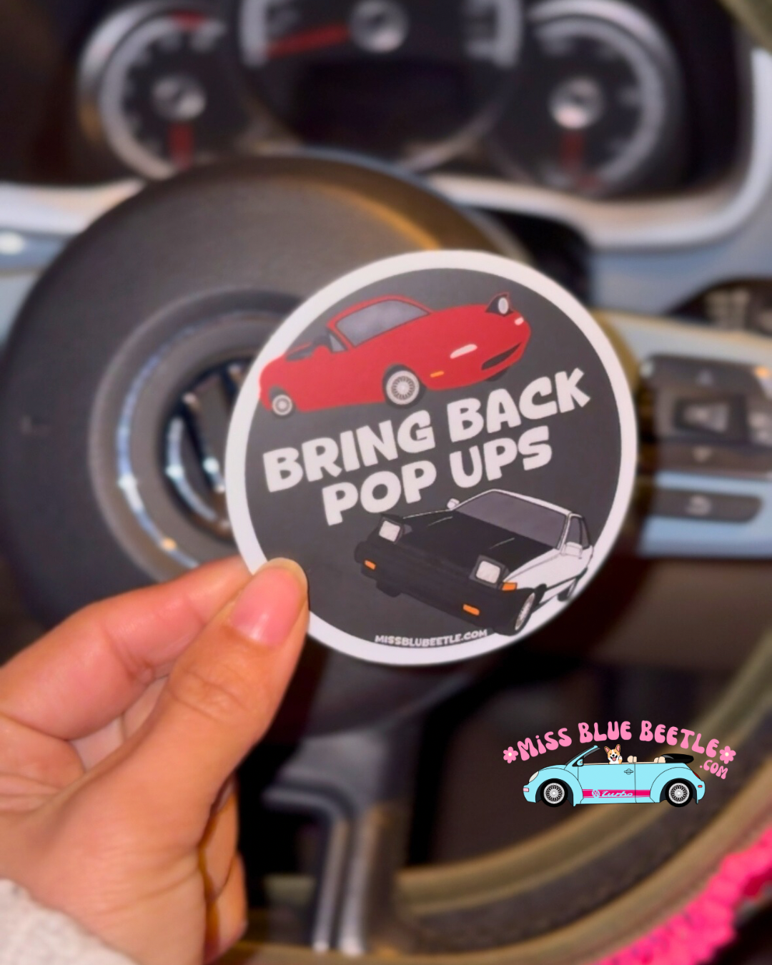 Bring back pop ups Miata & Ae86Sticker