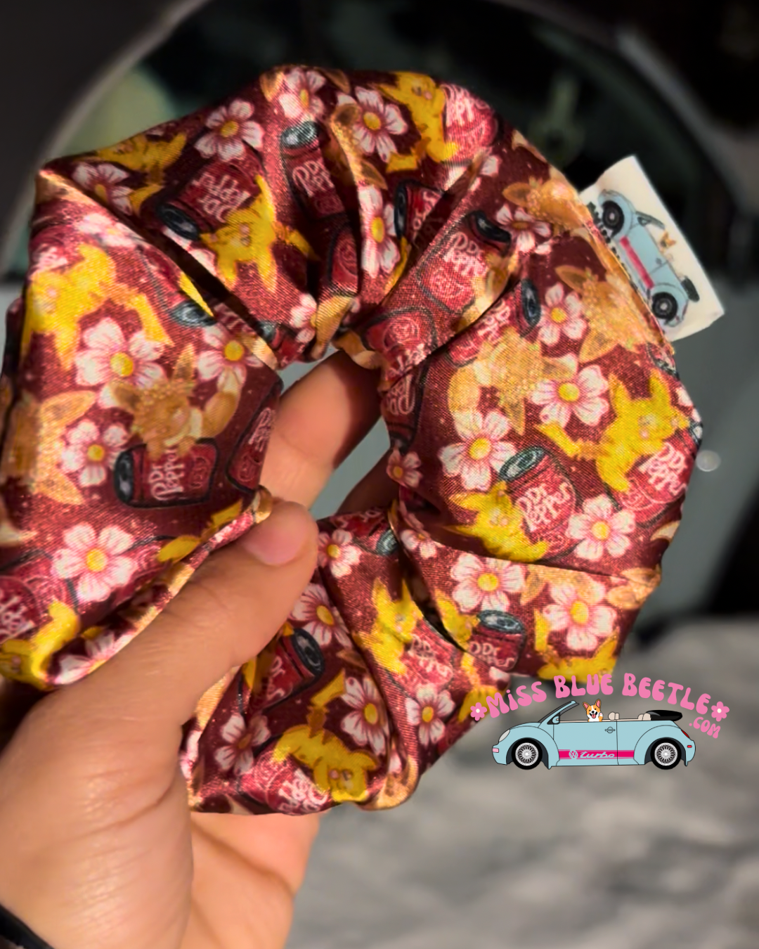 Dr Poke satin scrunchie