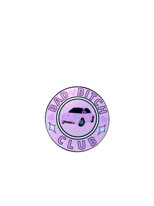 Light pink Bug Bad B!tch club sticker