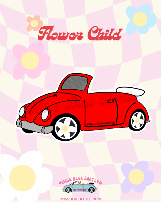 Red Punch buggy sticker