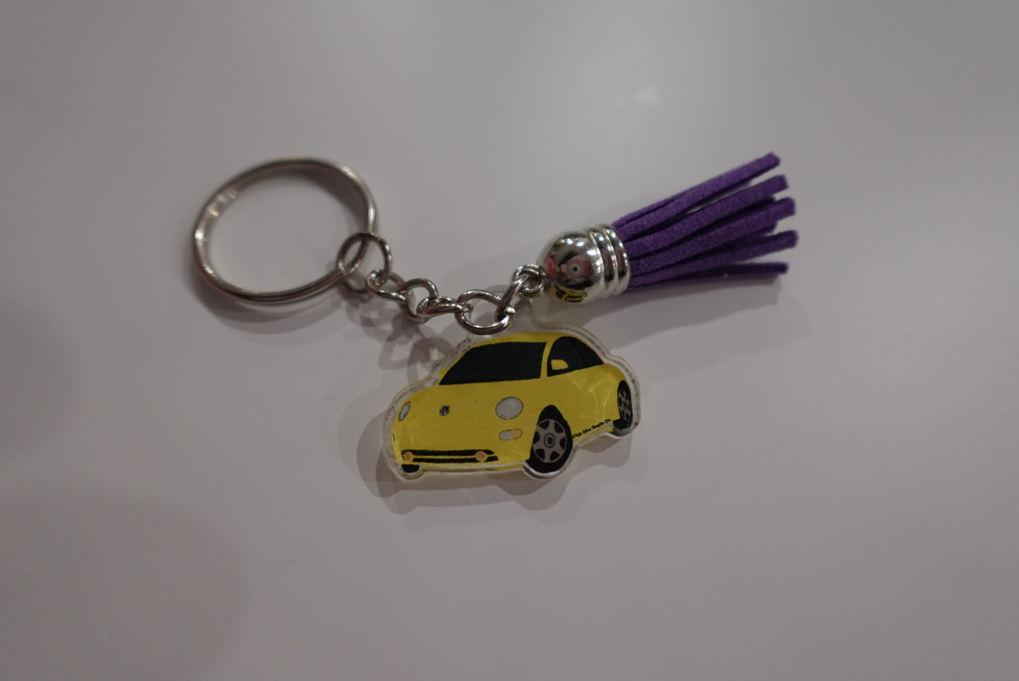 Yellow bug keychain