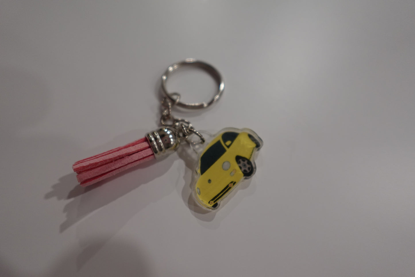 Yellow bug keychain