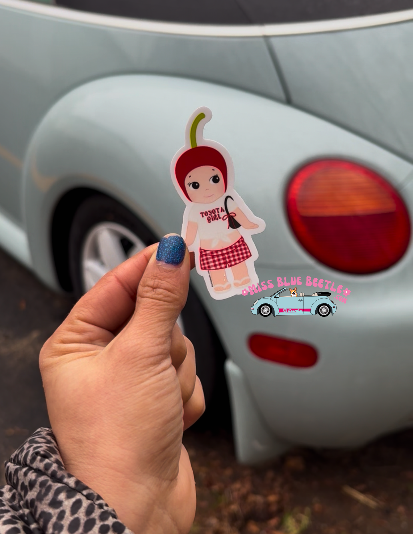 Japanese car girl angel weatherproof decal