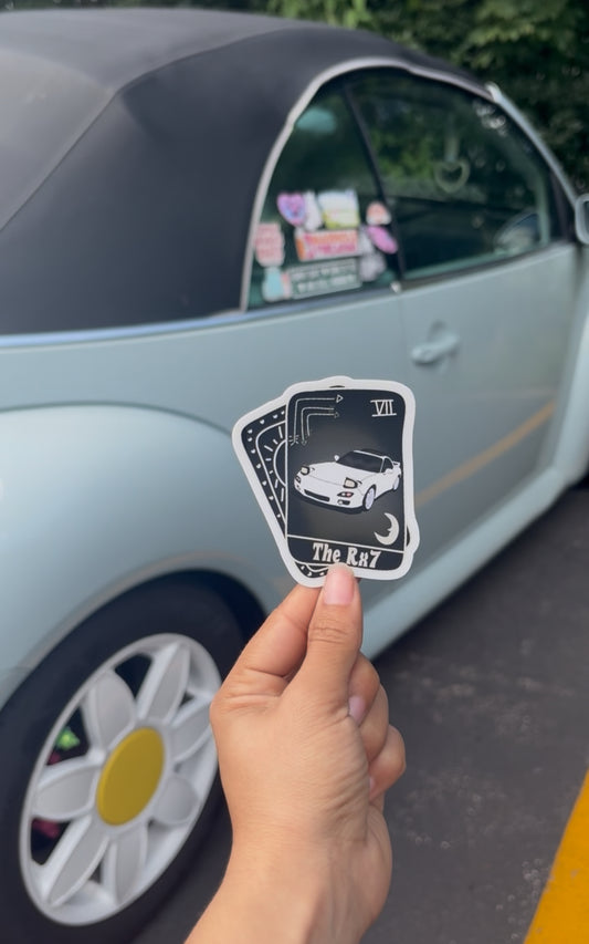 The Rx7 tarot card decal