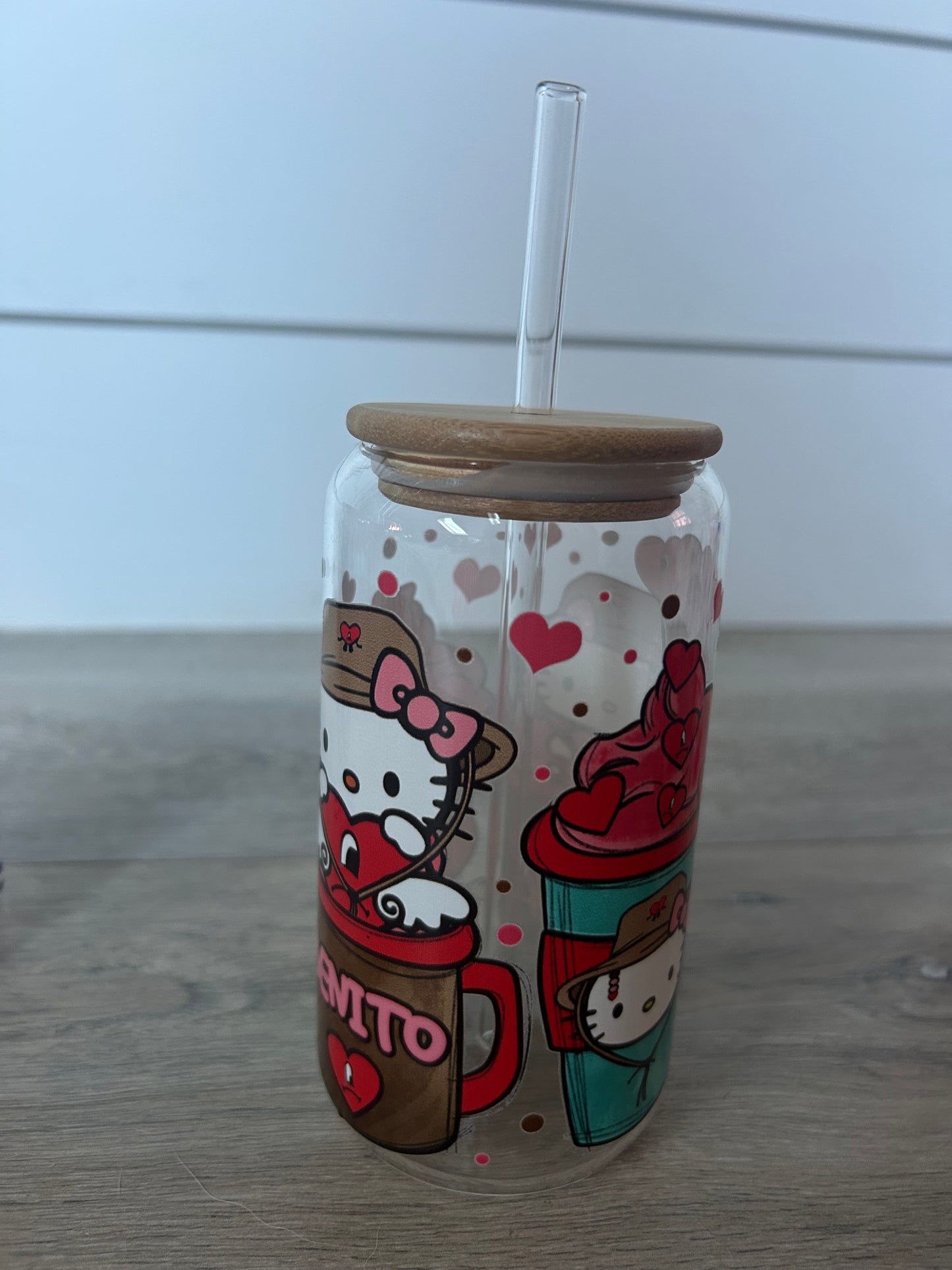 Benito & kitty glass cup