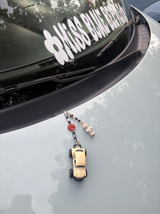 Beige aircooled Punch Buggy Keychain