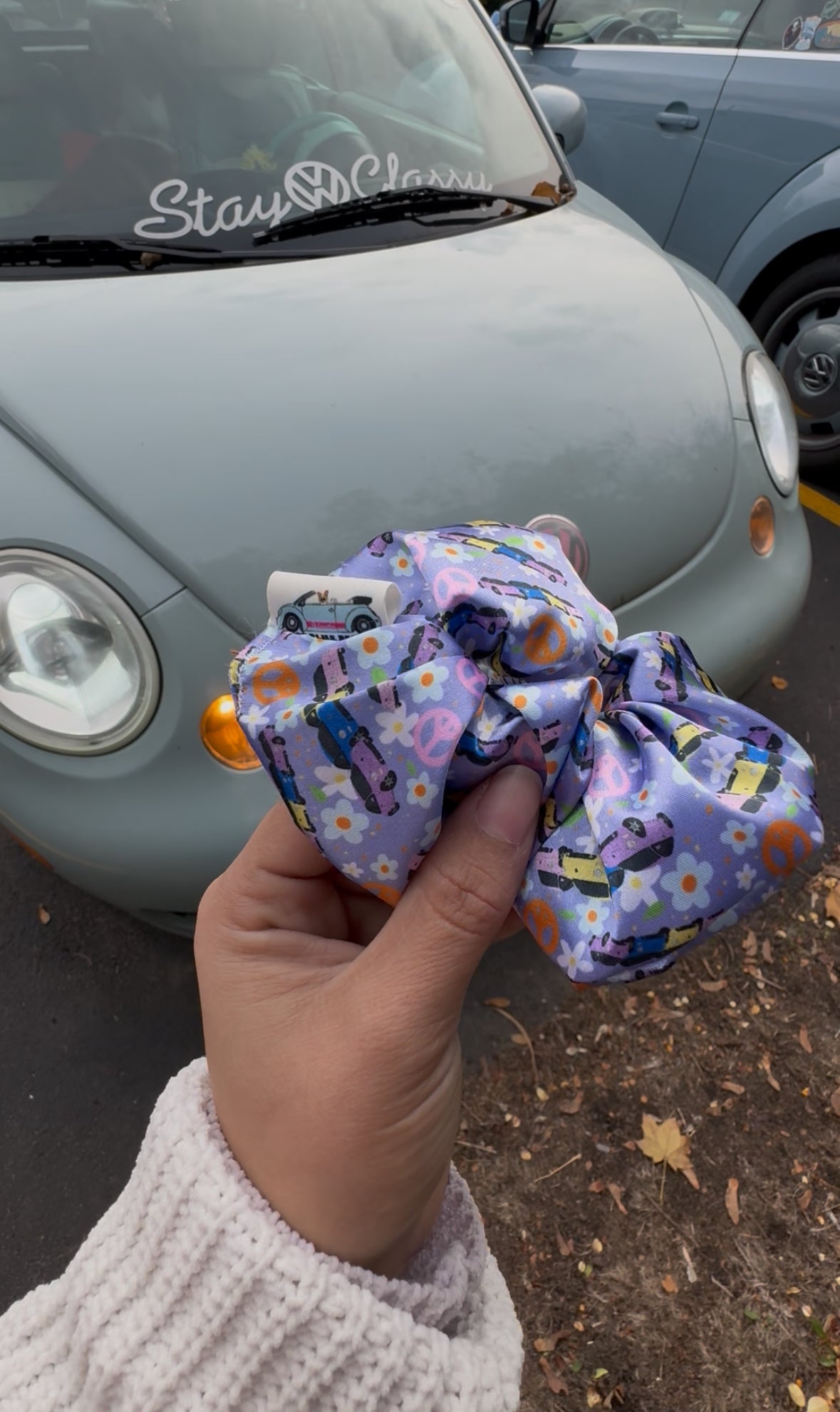 Beetle Meet satin scrunchie