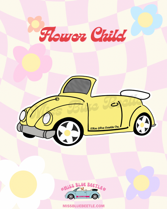 Yellow Punch buggy sticker