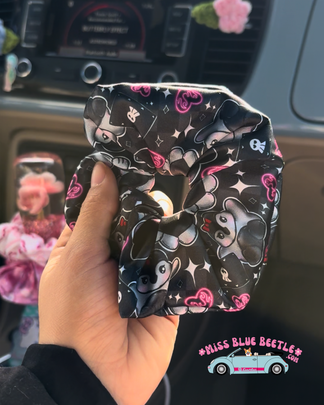 Goth Love satin scrunchie