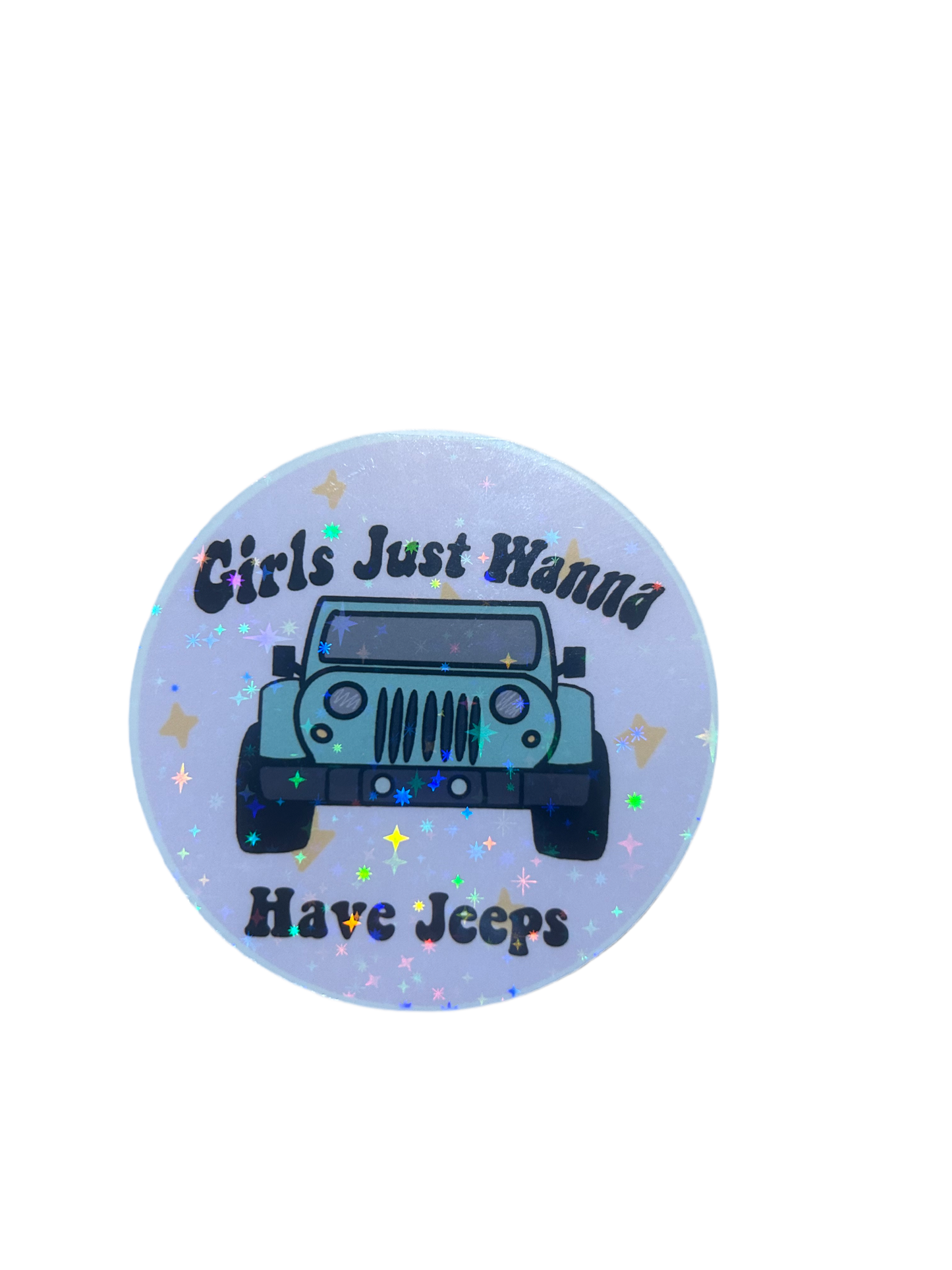 Girls just wanna have jeeps blue sticker