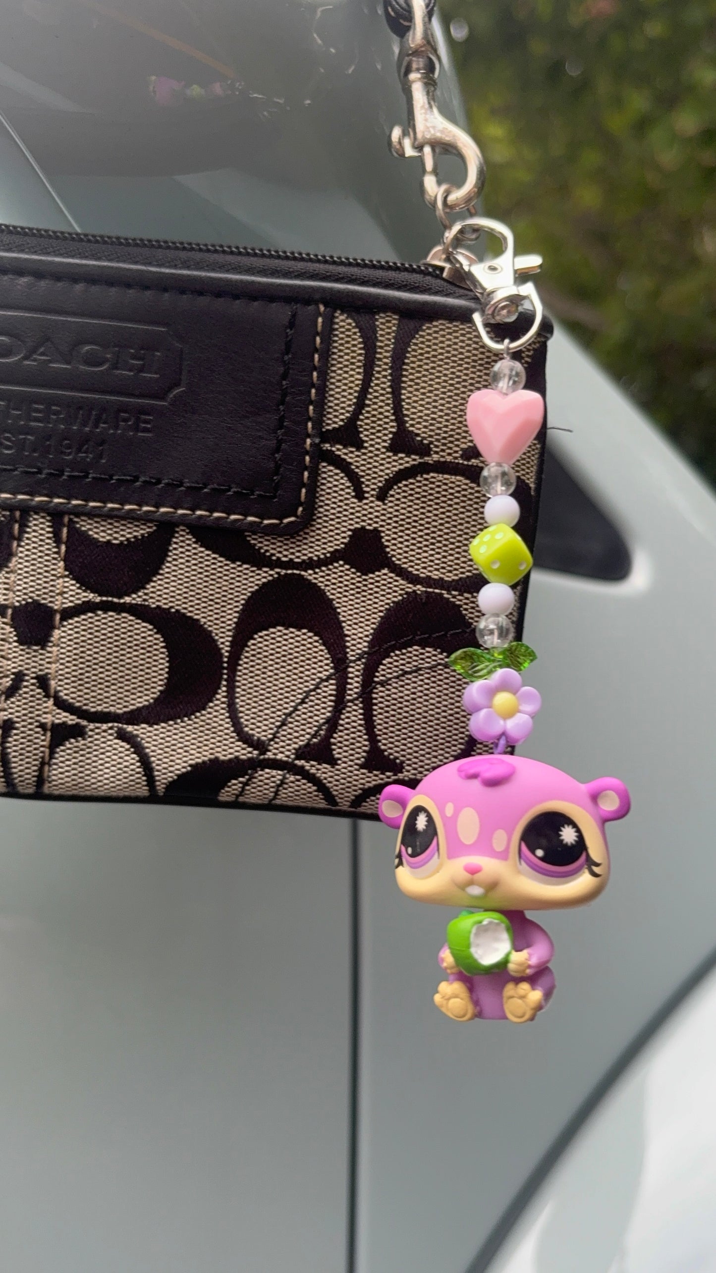 LPS cutie purple animal Keychain