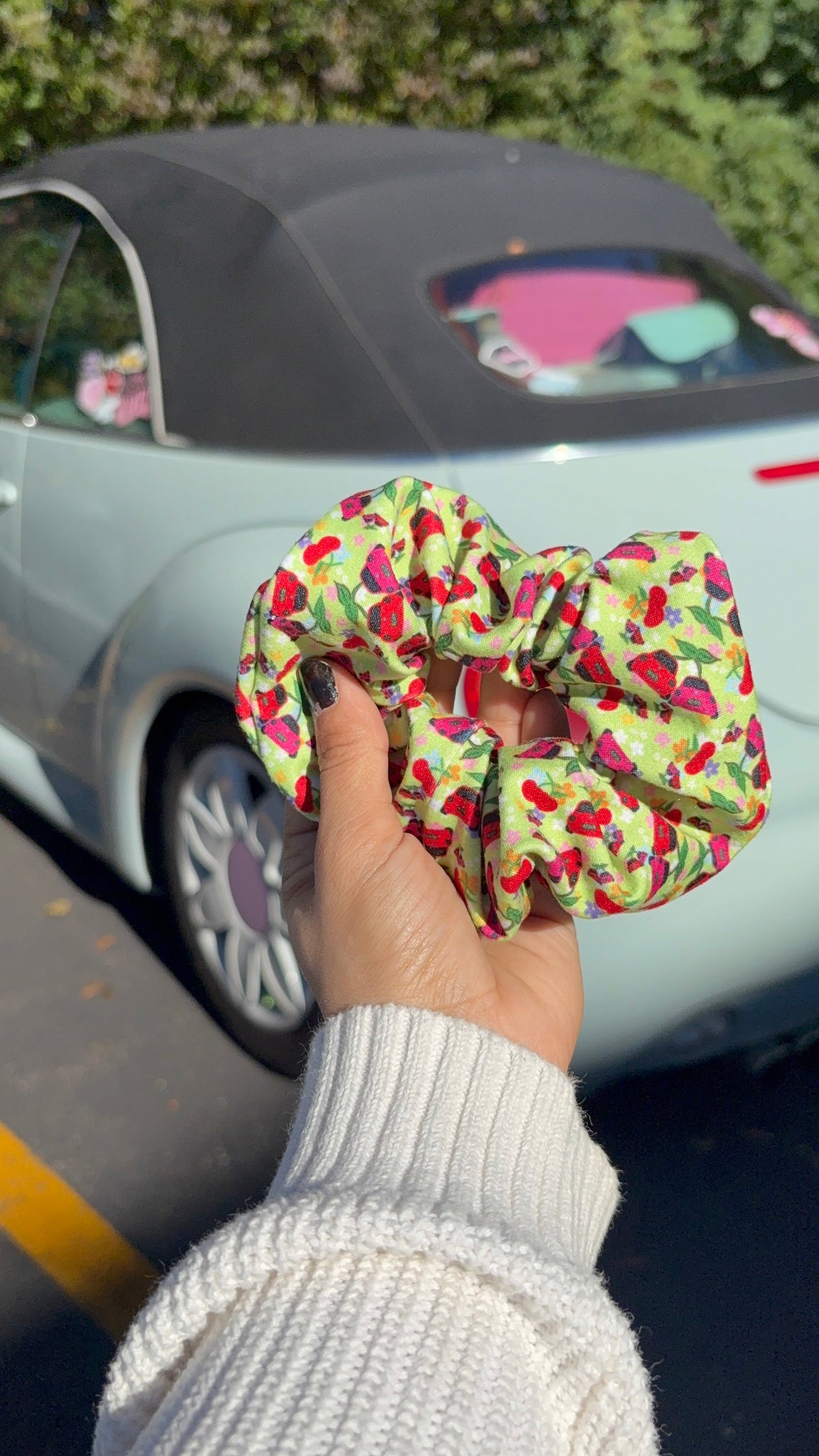 Cherry punch buggy scrunchie