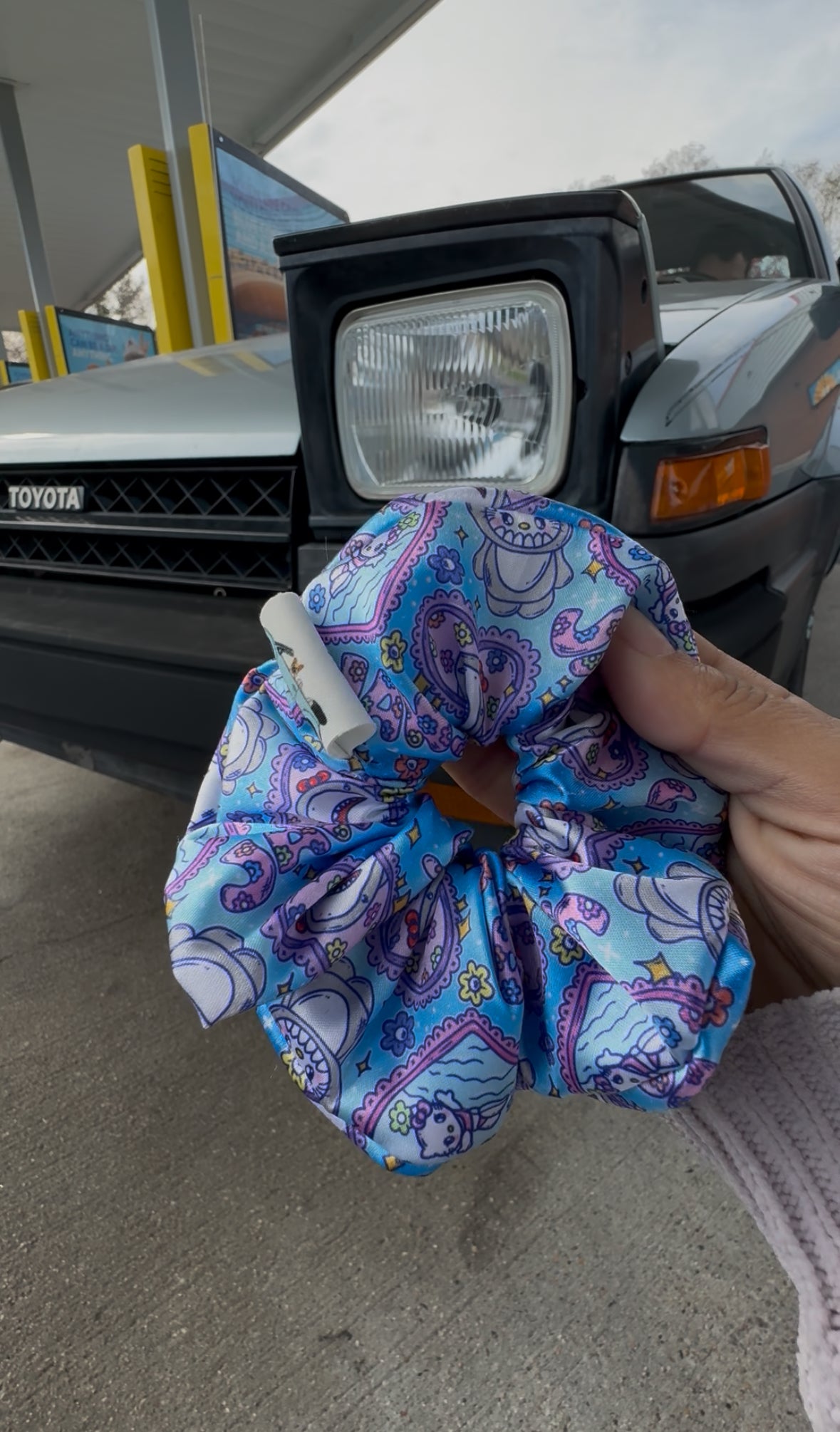 Cape Cod Sharkies satin scrunchie