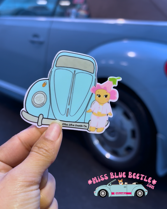 Blue Bug Angel Sticker
