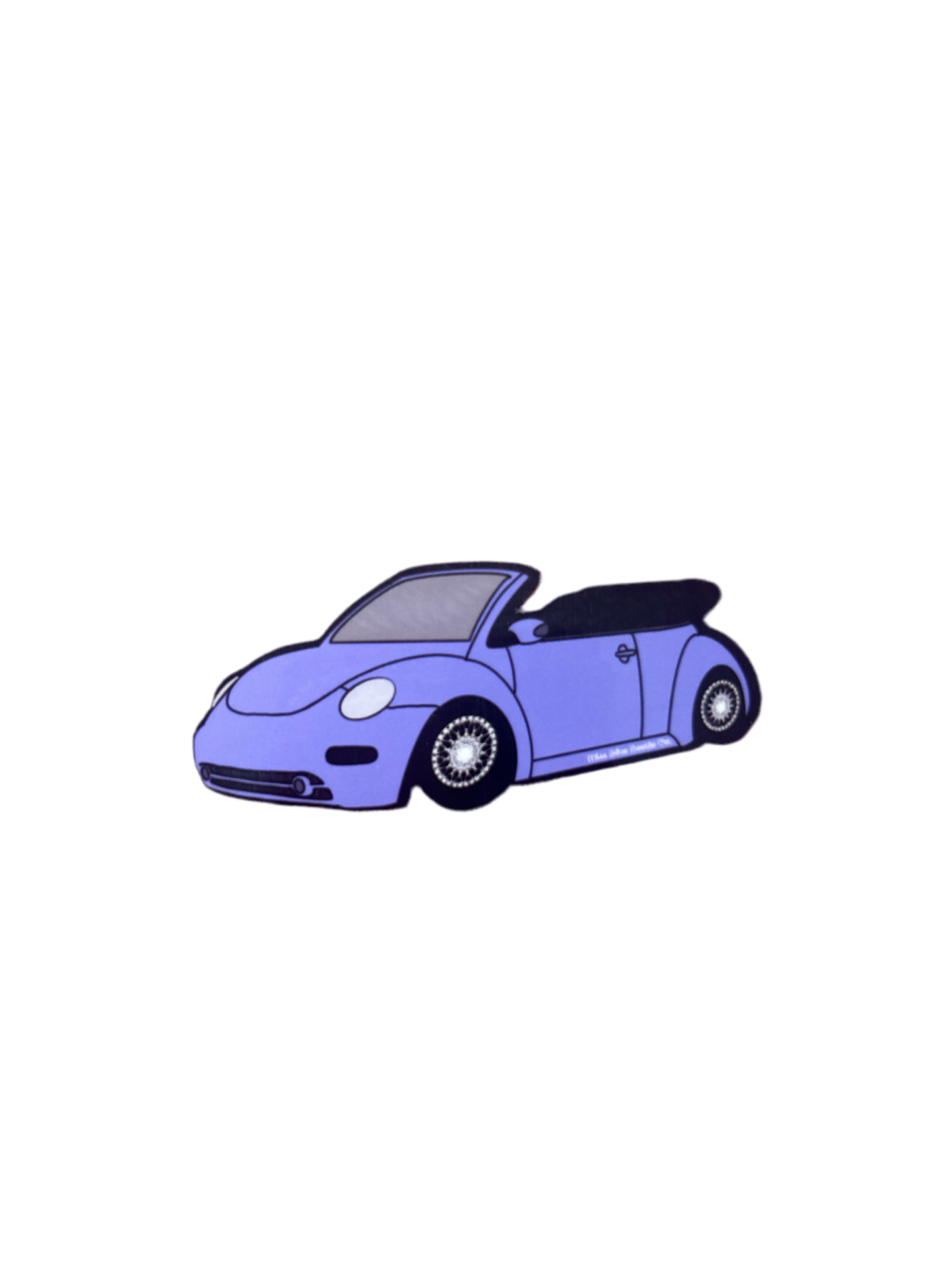 Purple bug new beetle convertible sticker