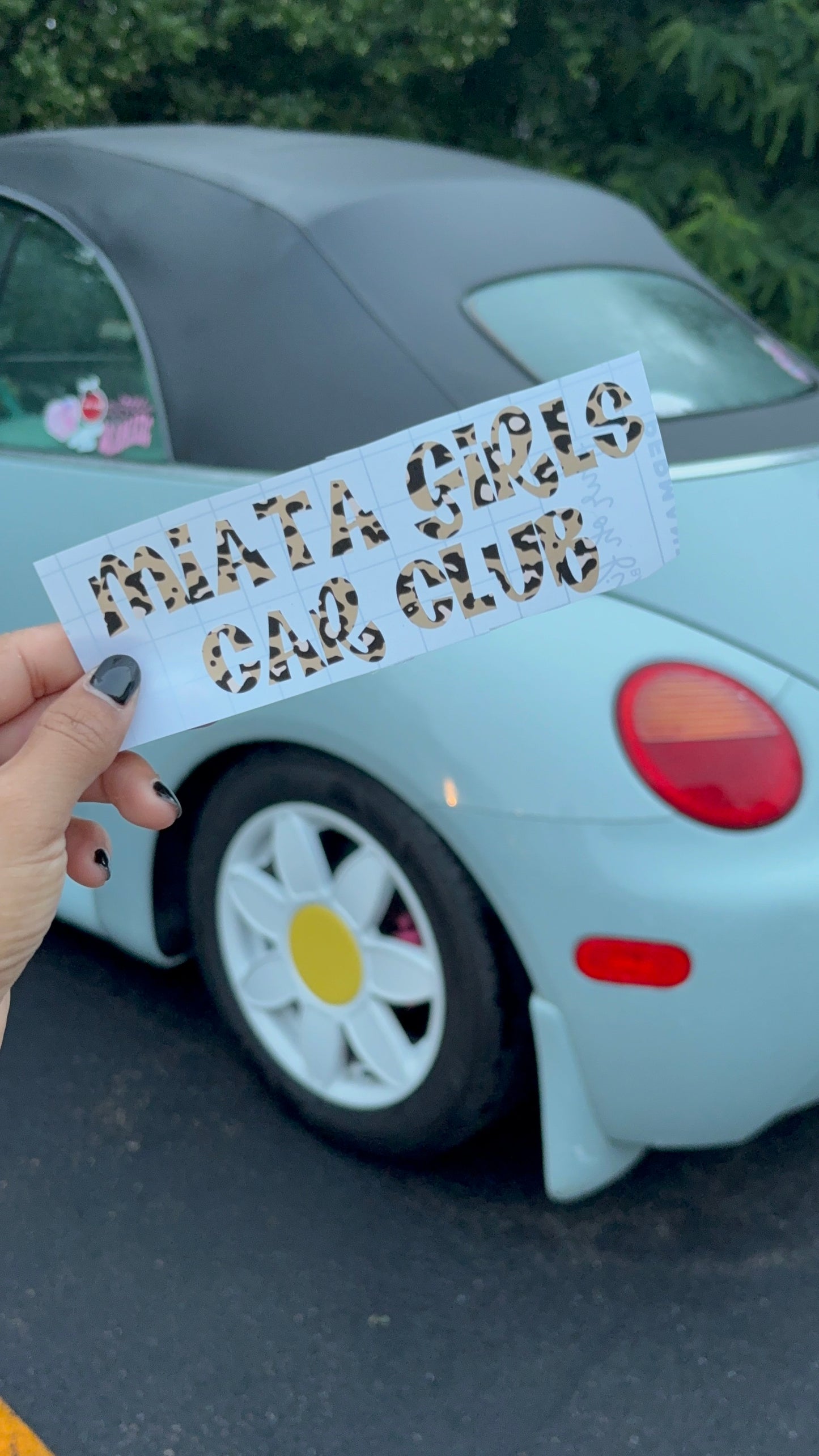 Miata or Beetle girl car decal