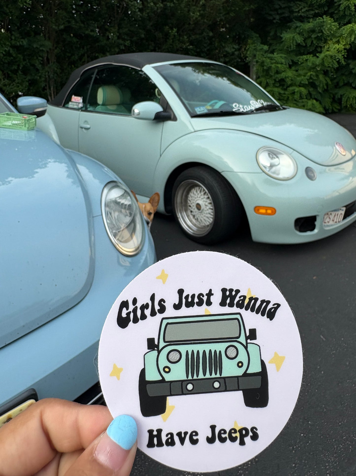 Girls just wanna have jeeps blue sticker