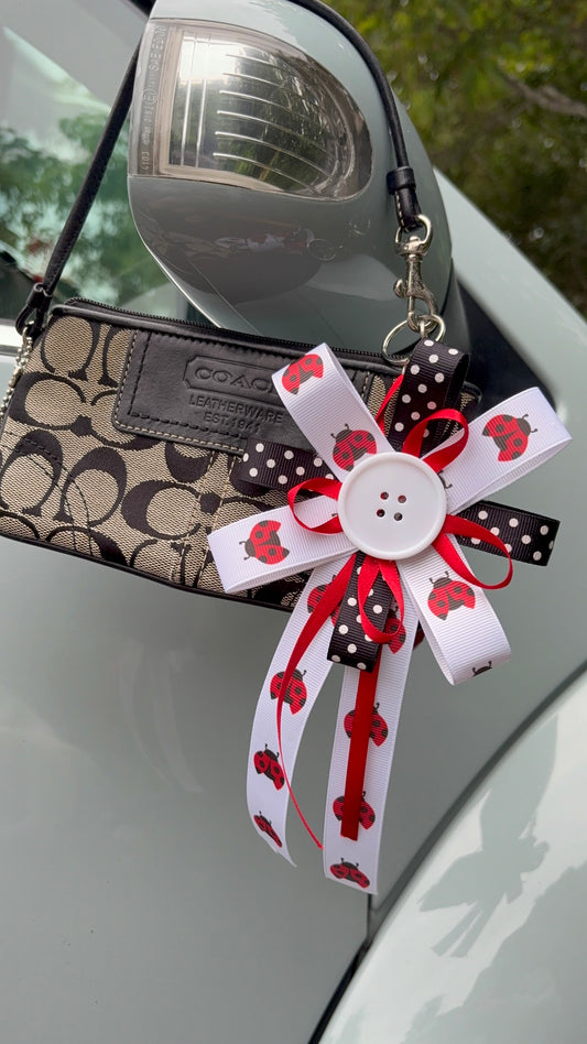 Ladybug Ribbon Keychain