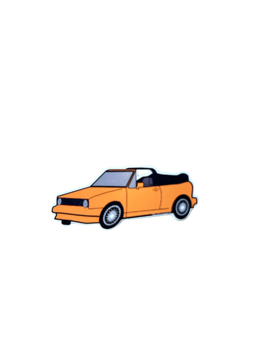 Orange cabrio sticker