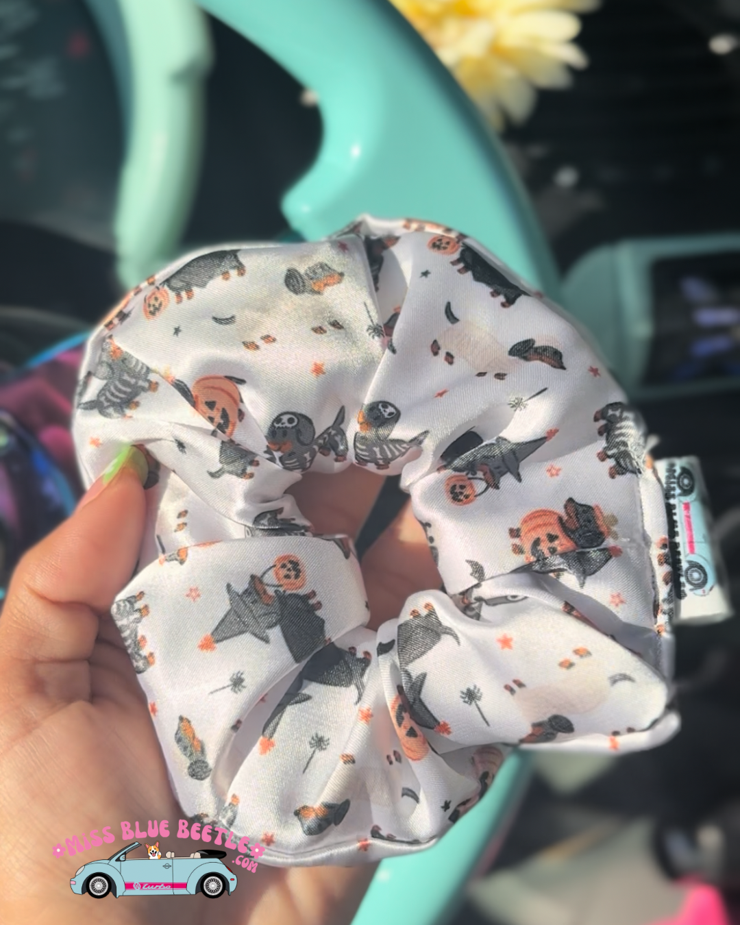 Wiener Dog Halloween Scrunchie