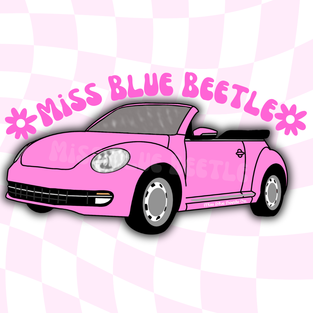 Light pink bug A5 convertible sticker