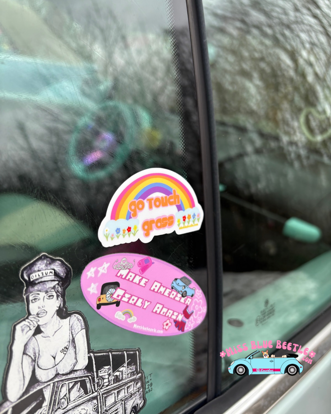 Go touch grass sticker weatherproof