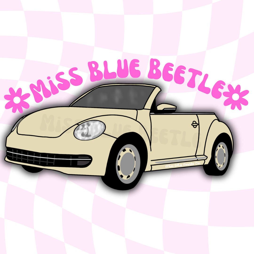 Beige bug A5 convertible sticker