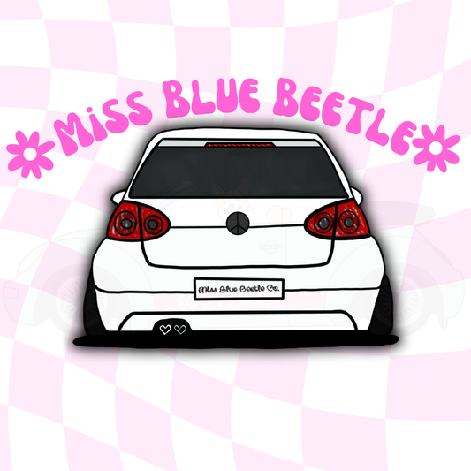 White Gti sticker