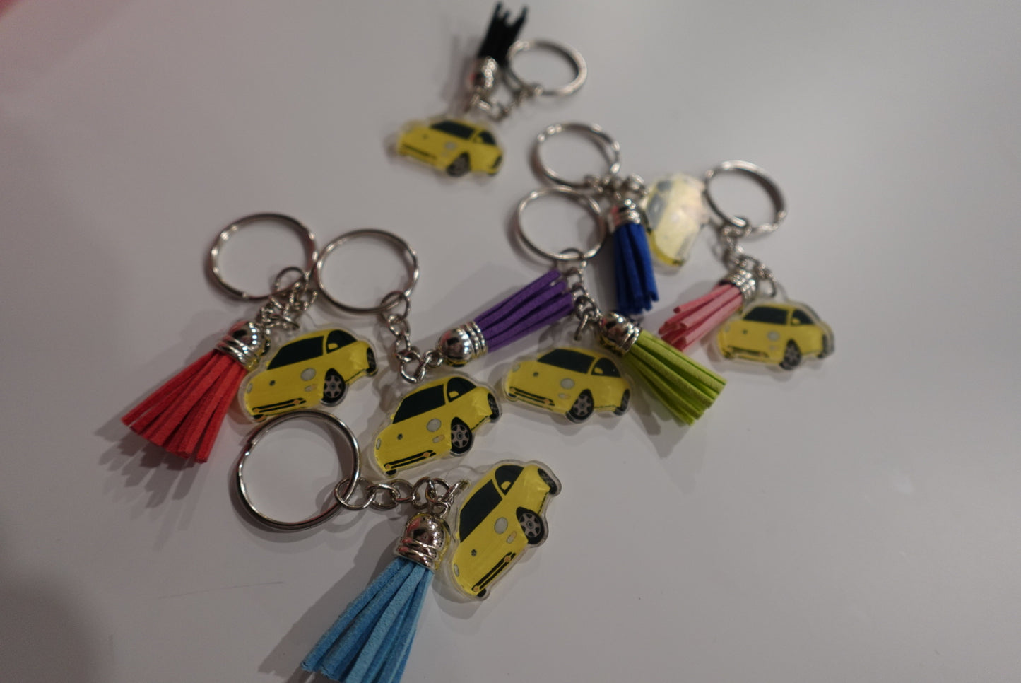 Yellow bug keychain