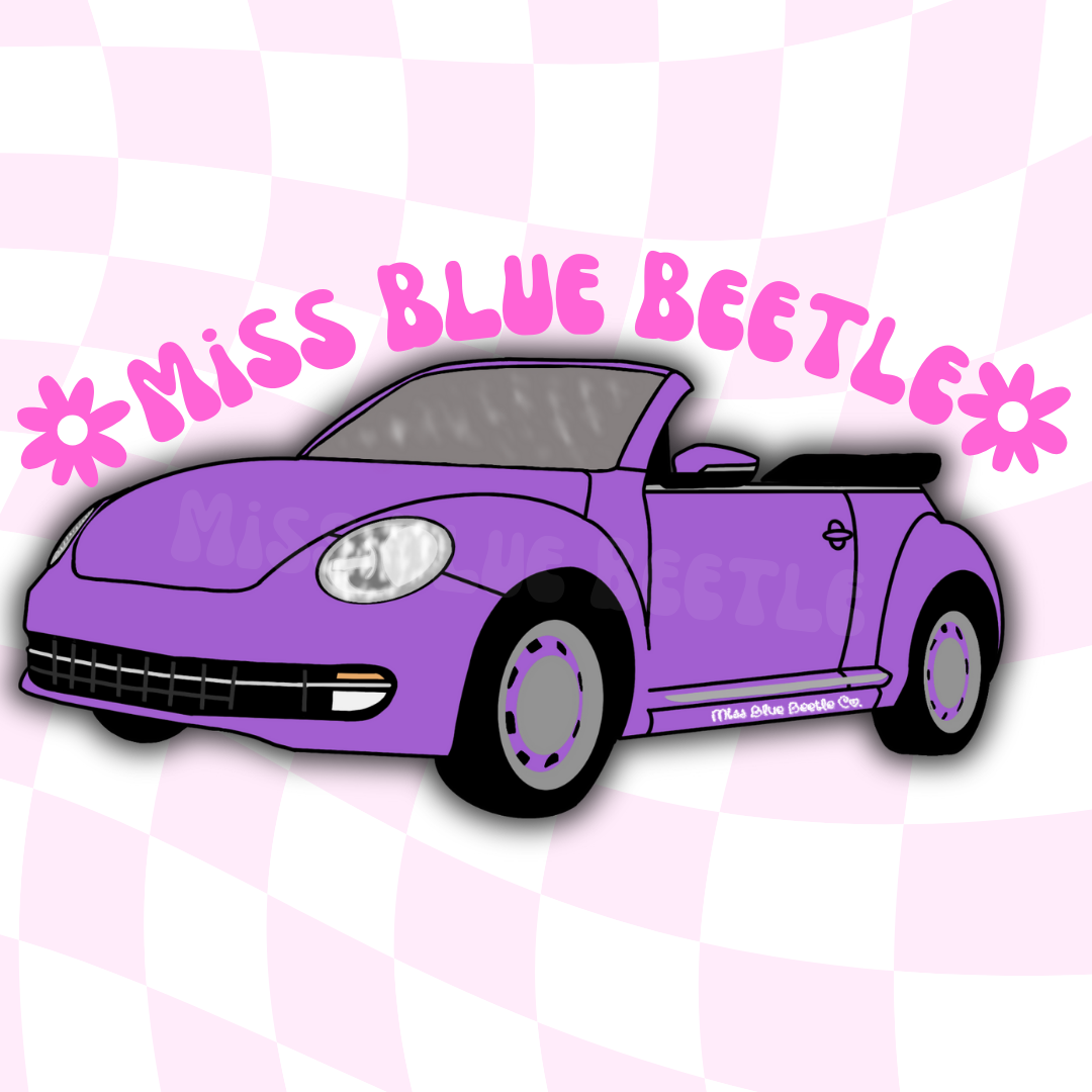 Purple bug A5 convertible sticker