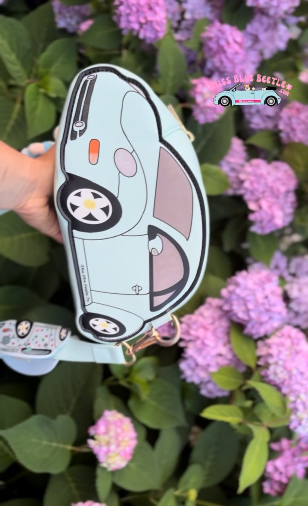 Blue Punch buggy cross body bag