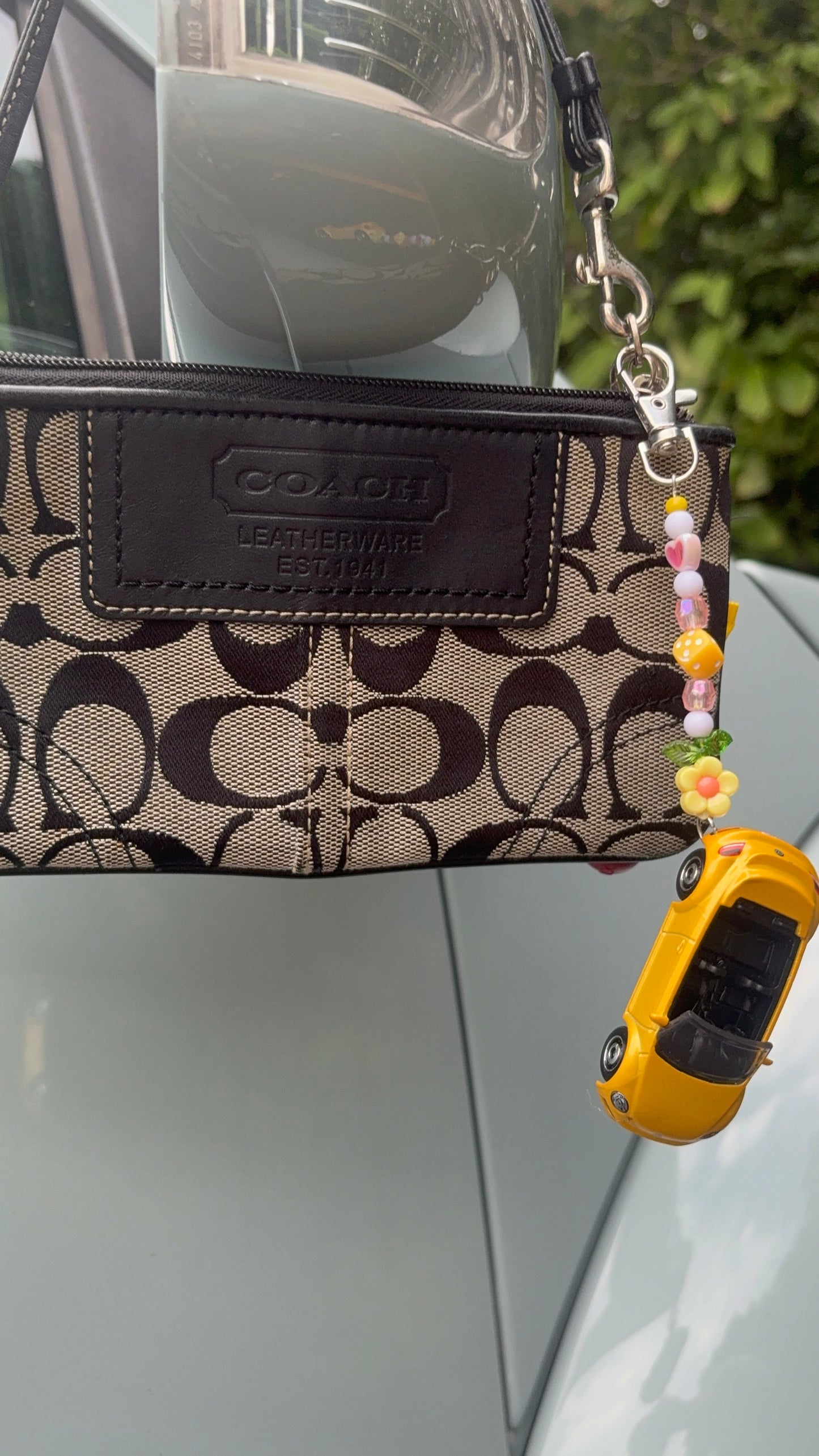 Yellow A5 Punch Buggy Keychain
