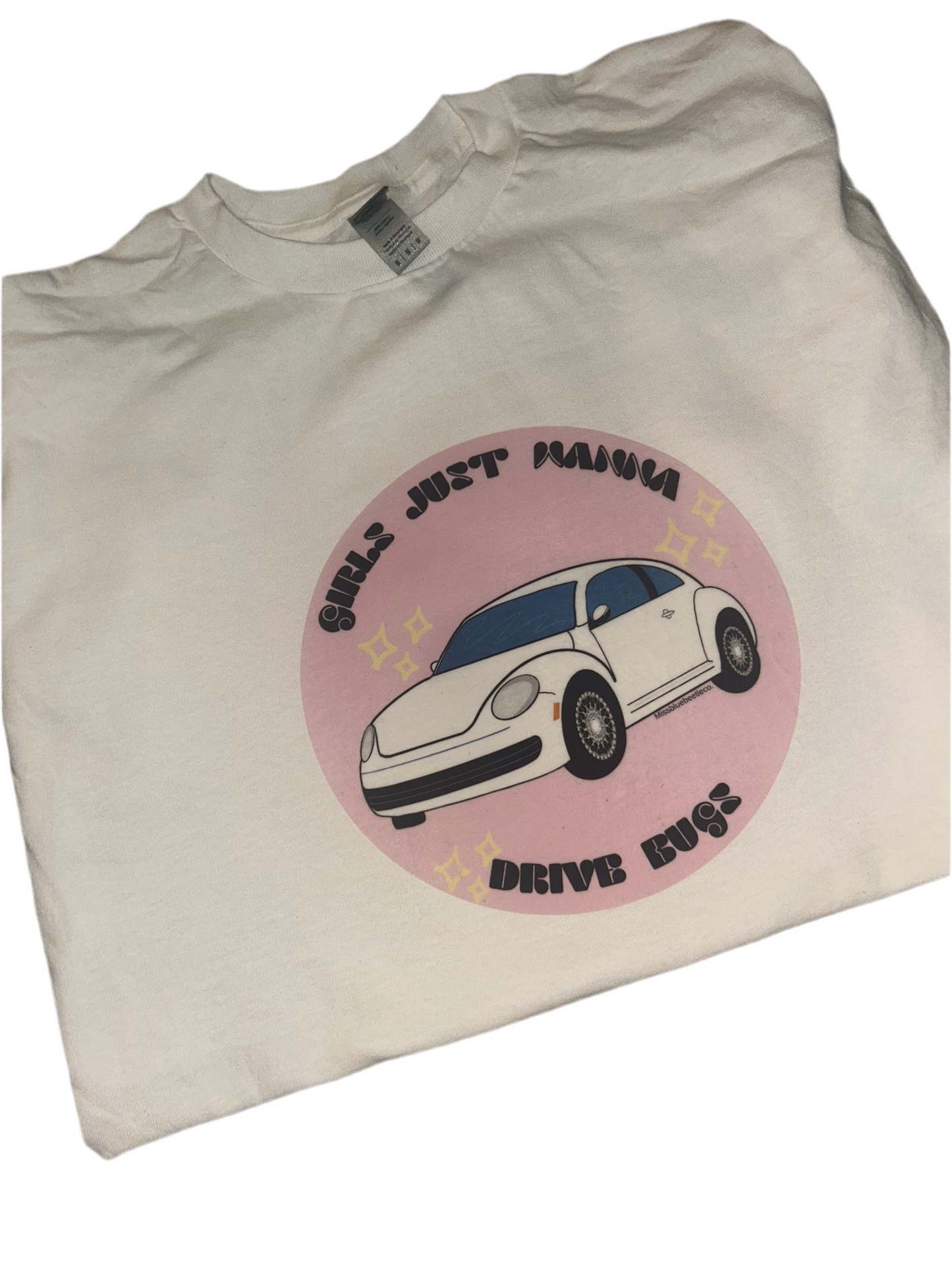 Girls just wanna drive bugs t-shirt (beetle style 2012 & up)