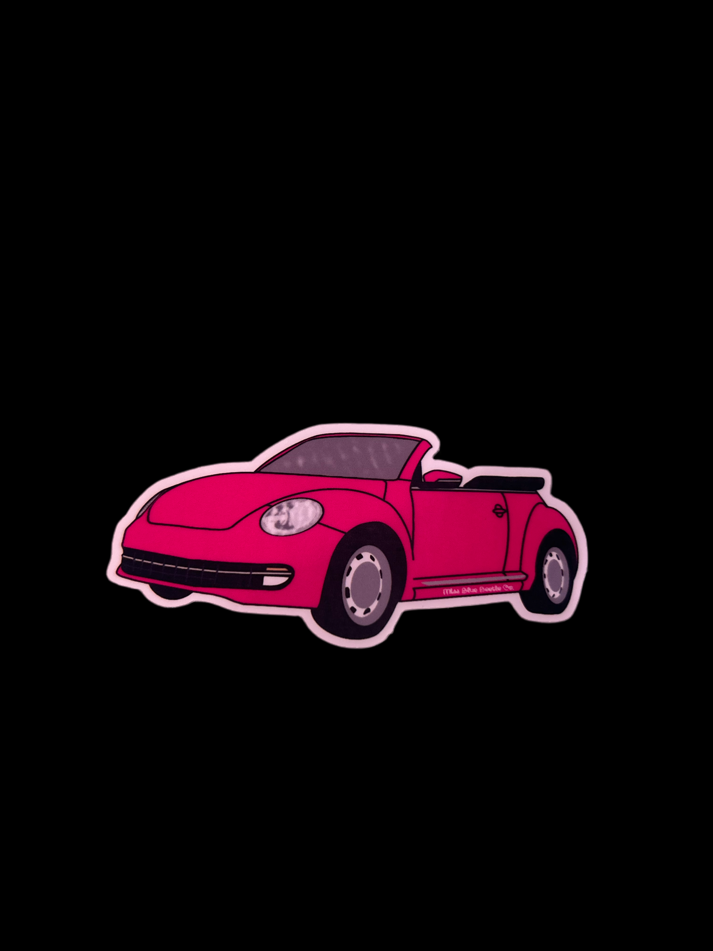 Pretty pink bug A5 convertible sticker