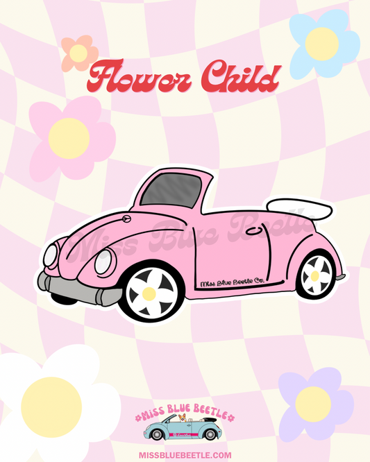 Light pink Punch buggy sticker