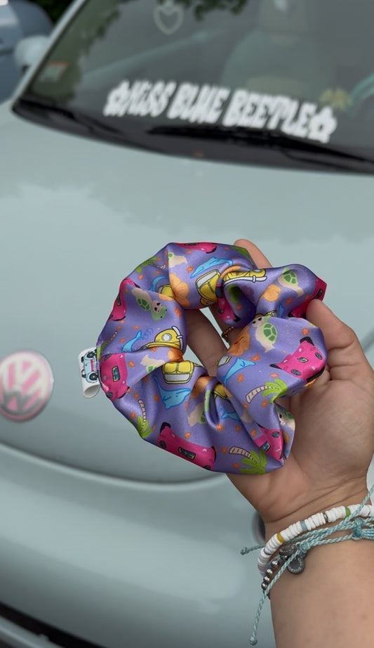 Midnight sun buggy purple satin scrunchie