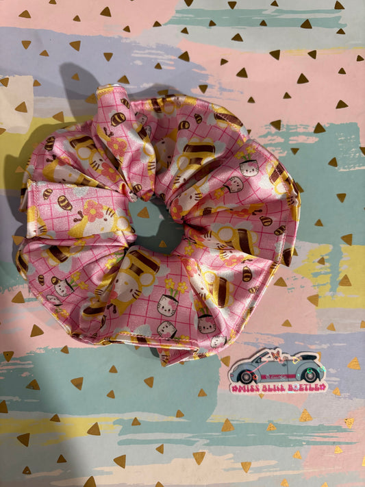 Hello bees satin scrunchie