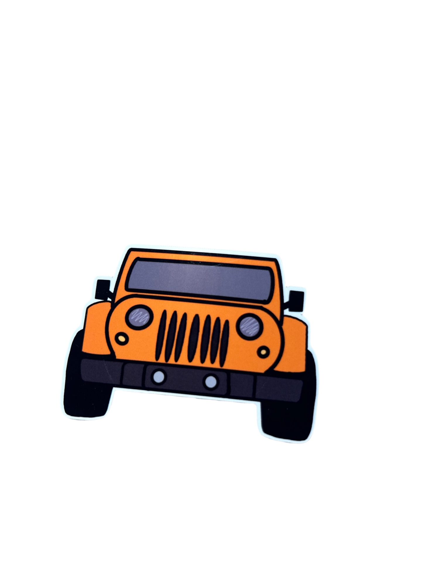 Orange jeep sticker