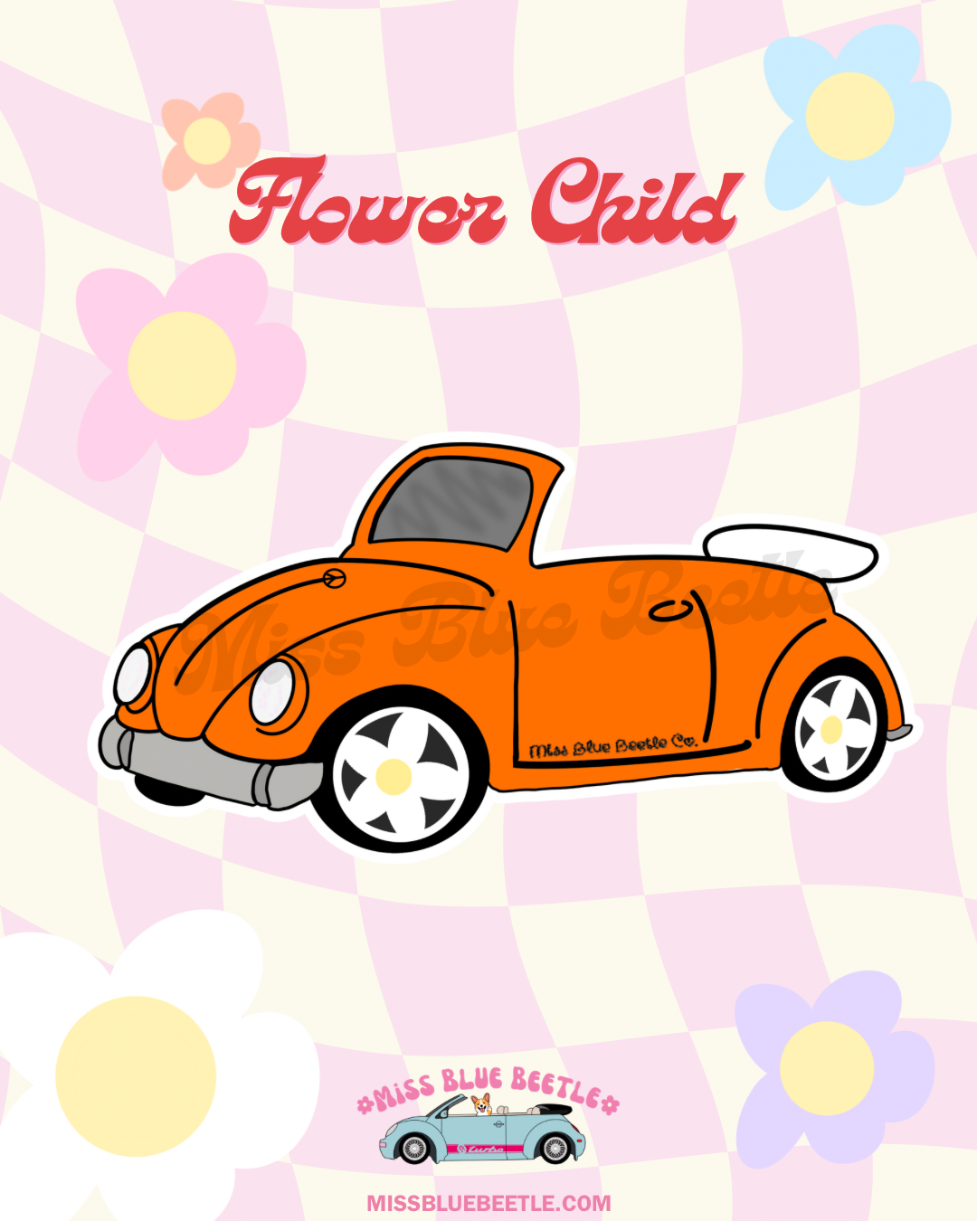 Orange Punch buggy sticker